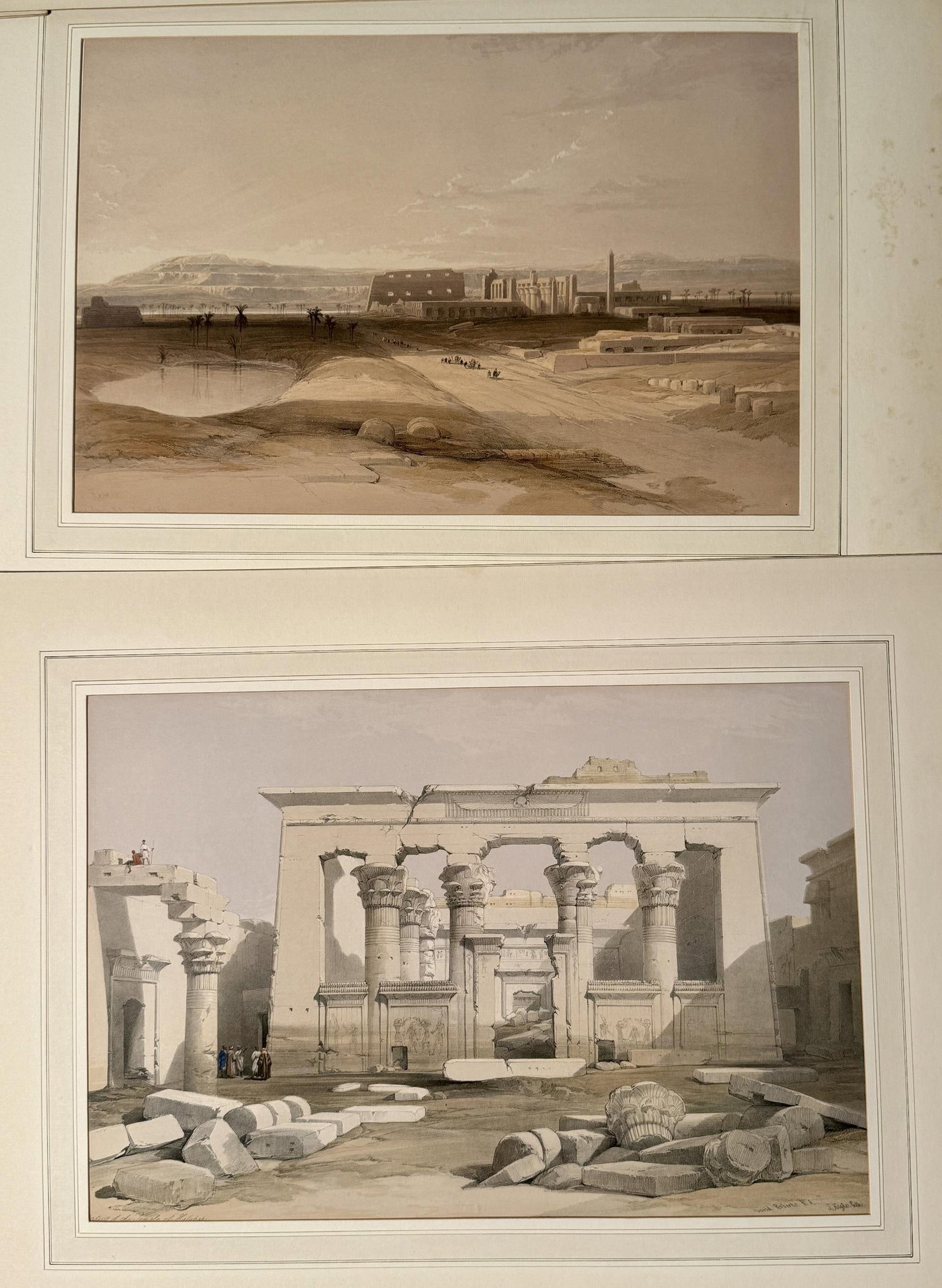 EIGHT 19TH C. DAVID ROBERTS EGYPT LITHOGRAPHS. - 4