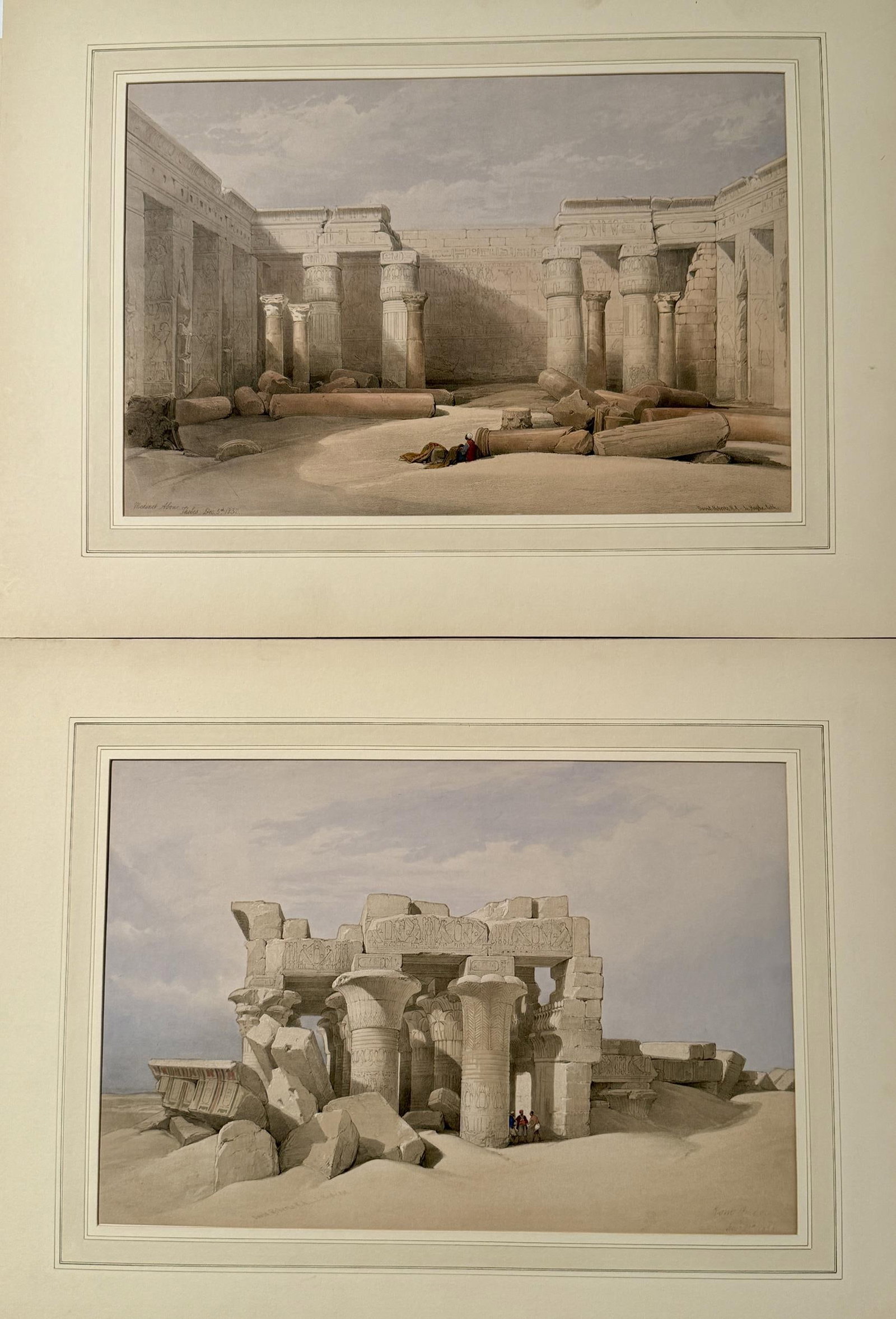 EIGHT 19TH C. DAVID ROBERTS EGYPT LITHOGRAPHS. - 5