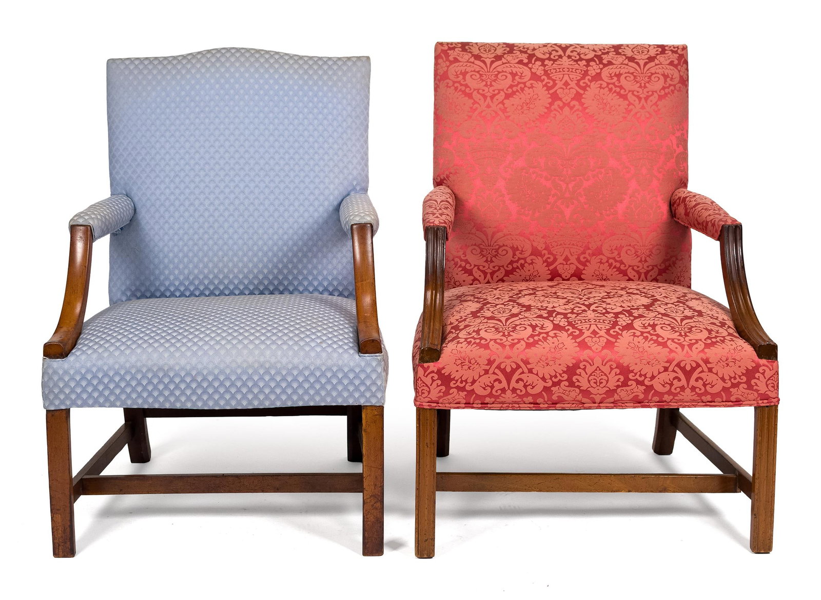 TWO 18TH C. CHIPPENDALE LOLLING CHAIRS. - 2