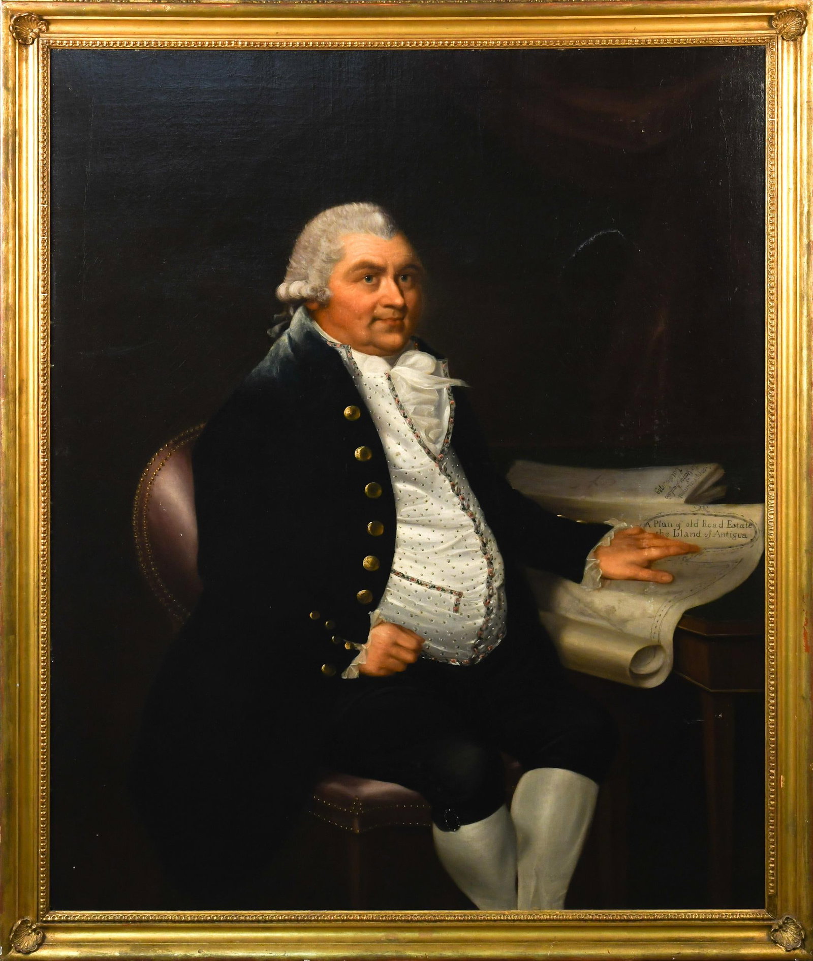 18TH C. ENGLISH PORTRAIT, LIKELY SIR GEORGE DOUGLAS. (1 of 9)
