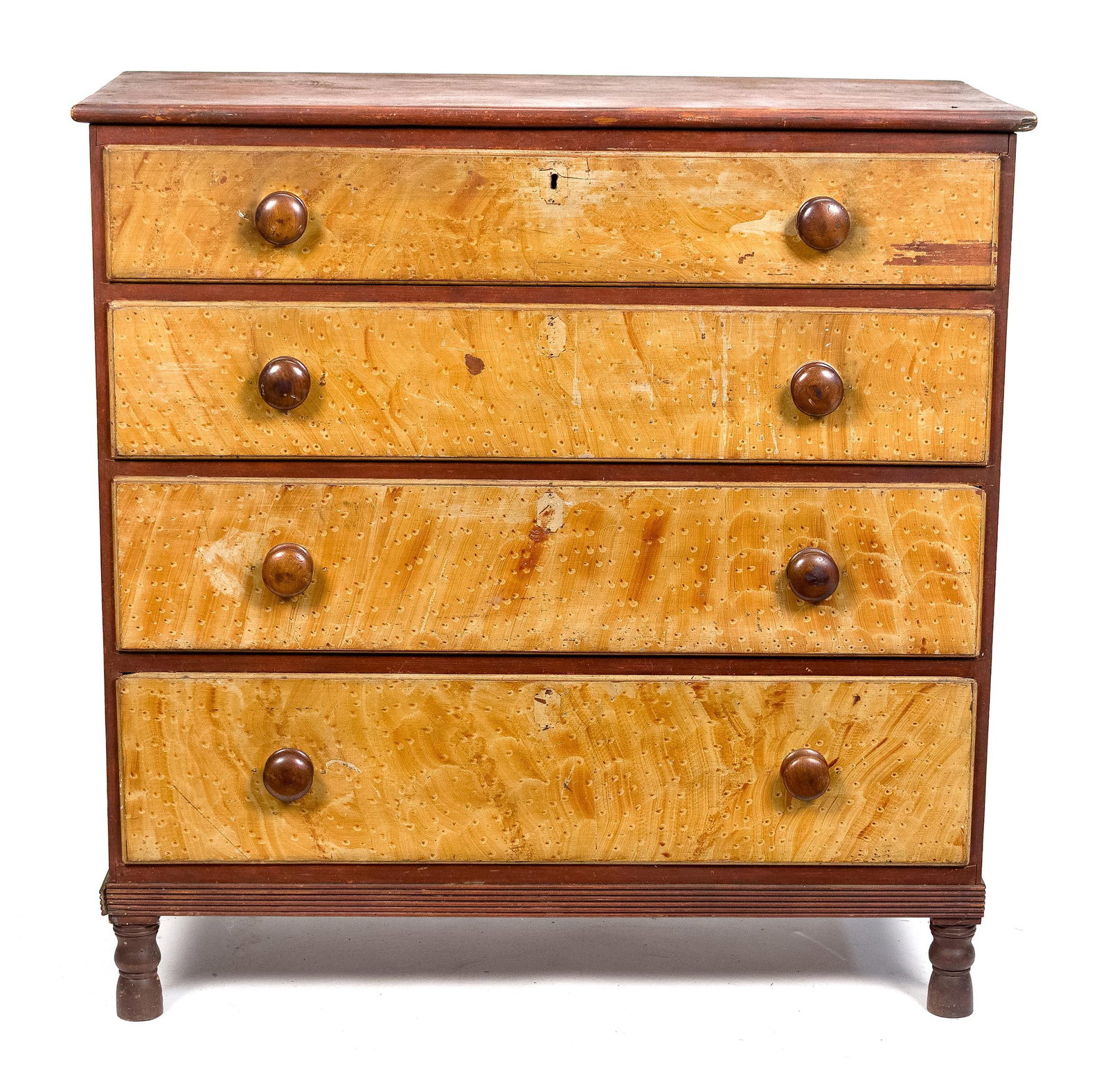 19TH C. COUNTRY PAINT DECORATED CHEST. (1 of 12)