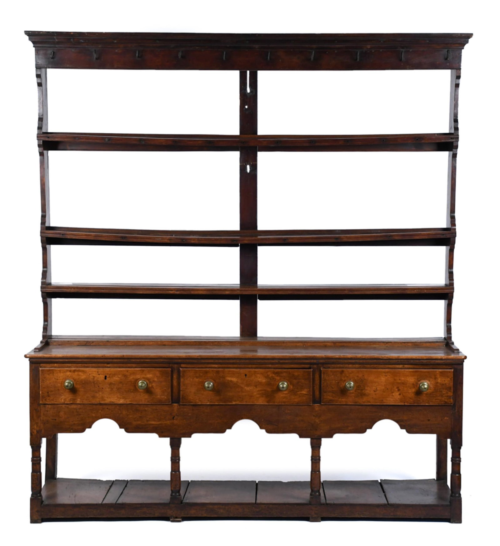 EARLY ENGLISH WALNUT WELSH CUPBOARD. (1 of 1)