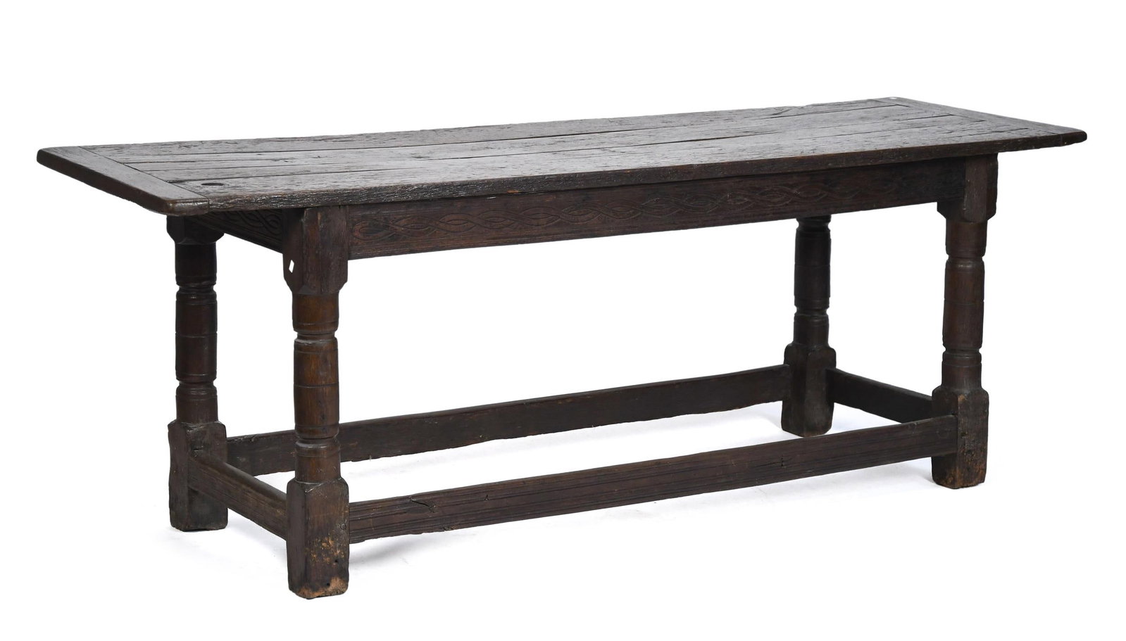 CA. 1700 ENGLISH OAK REFECTORY TABLE. (1 of 8)