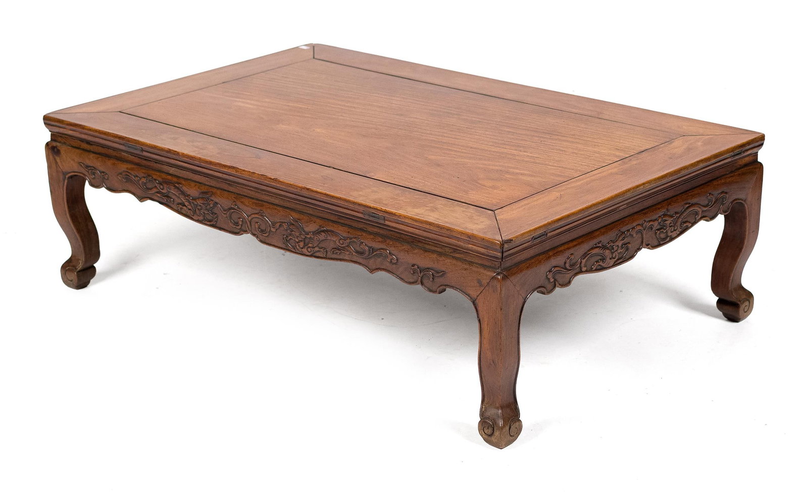 CHINESE CARVED HUANGHUALI KANG TABLE. (1 of 9)