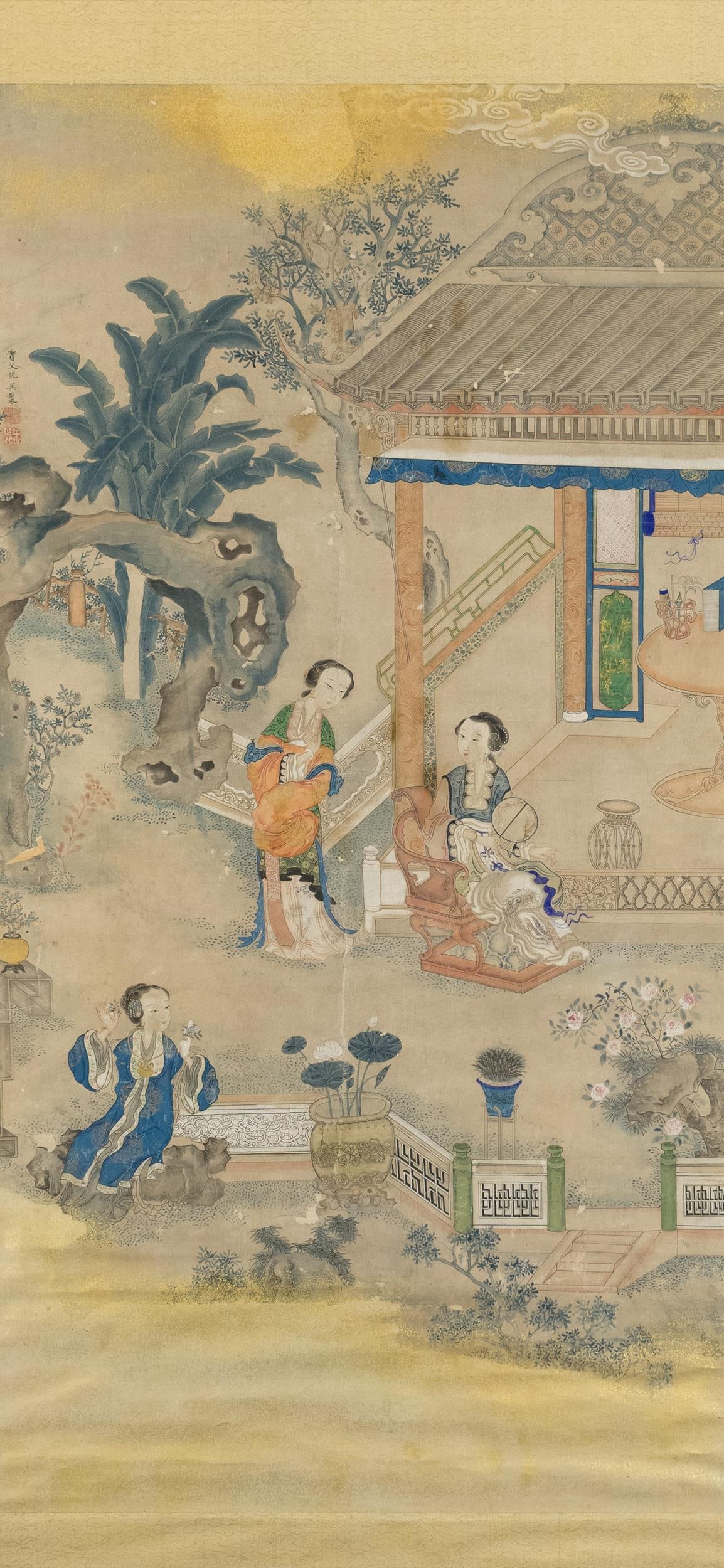 ANTIQUE CHINESE SCROLL PAINTING. - 2