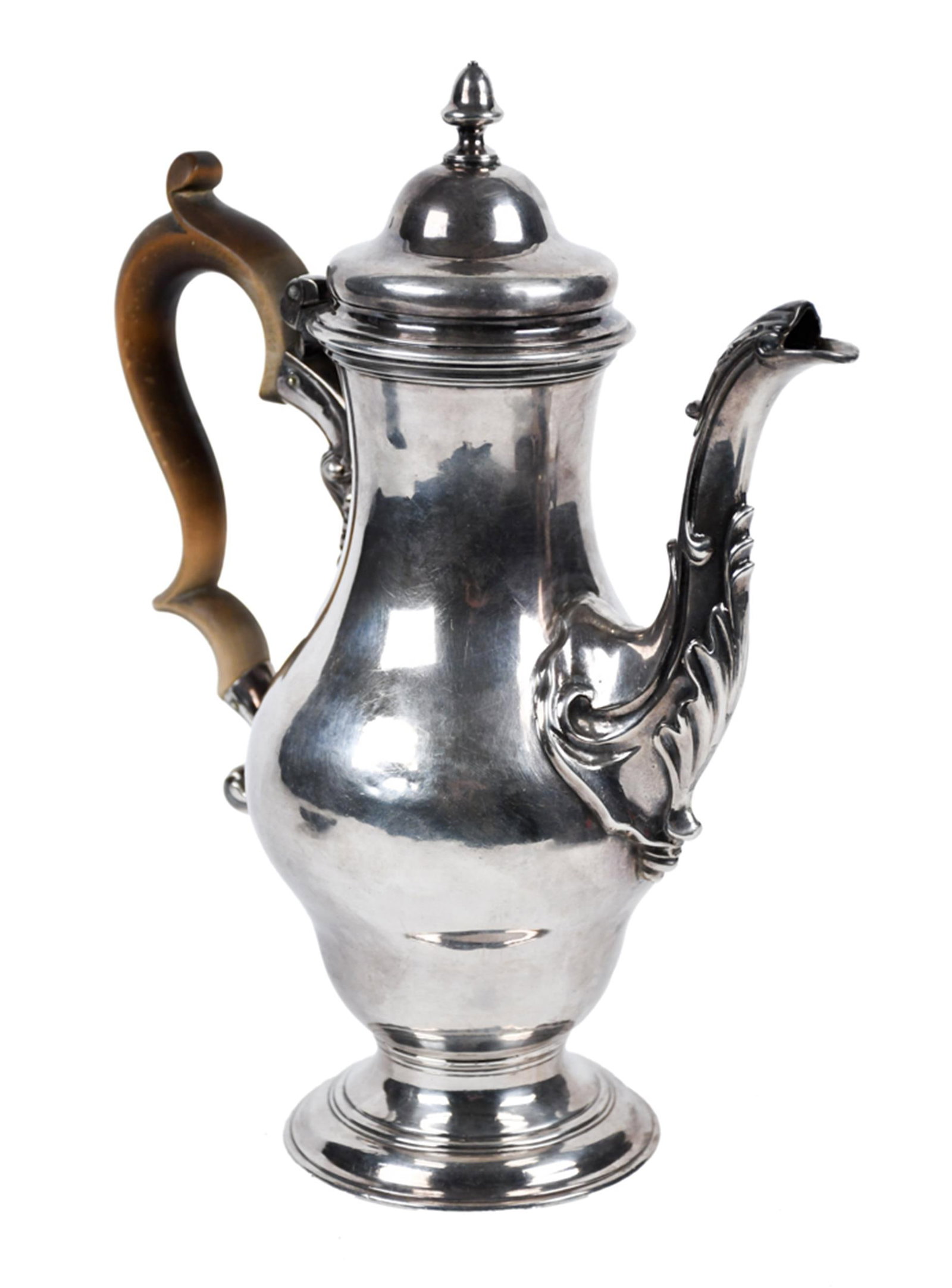 LATE 18TH C. HALLMARKED STERLING COFFEE POT. (1 of 1)