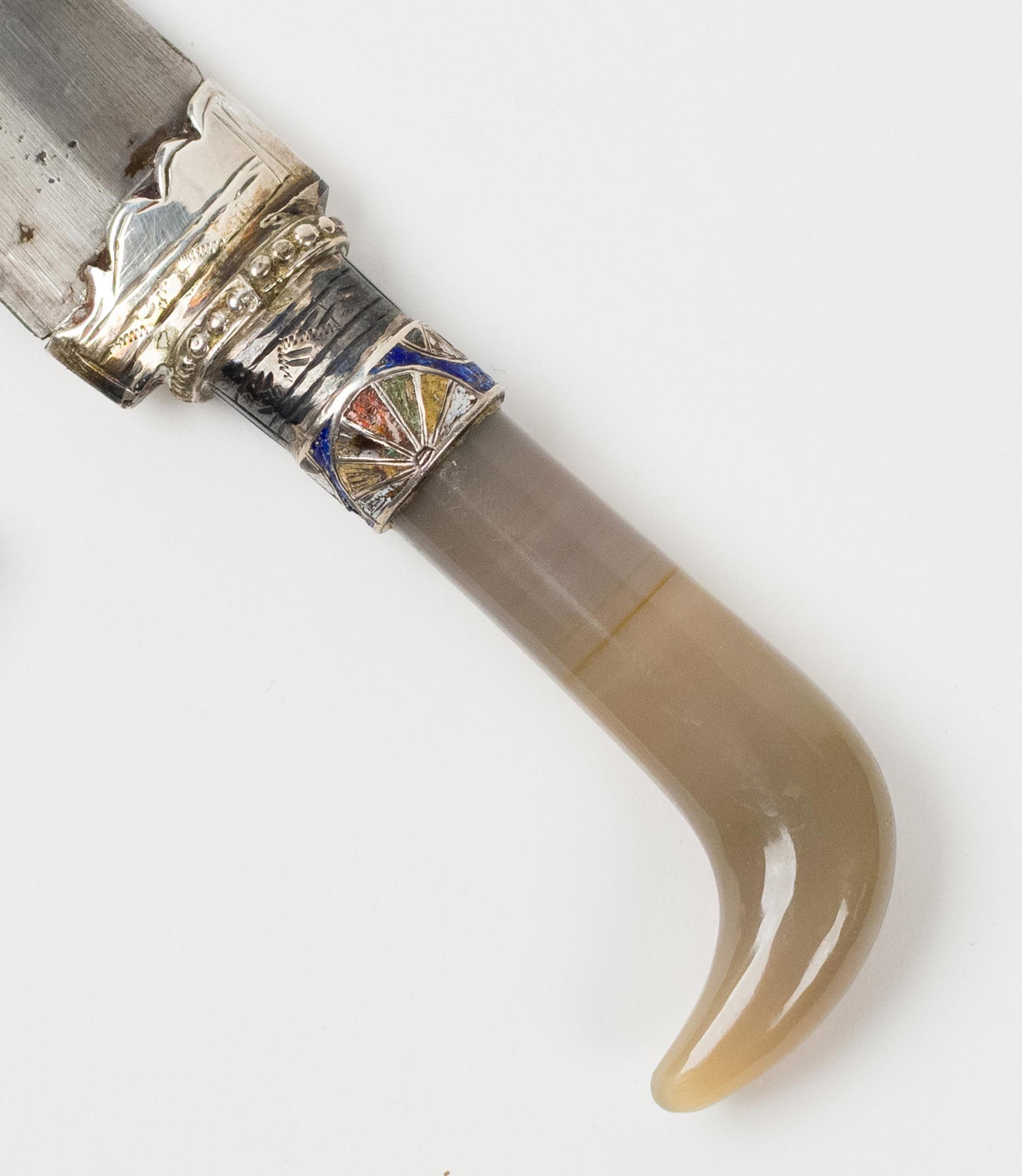 MUGHAL DAGGER WITH STONE HANDLE. - 6