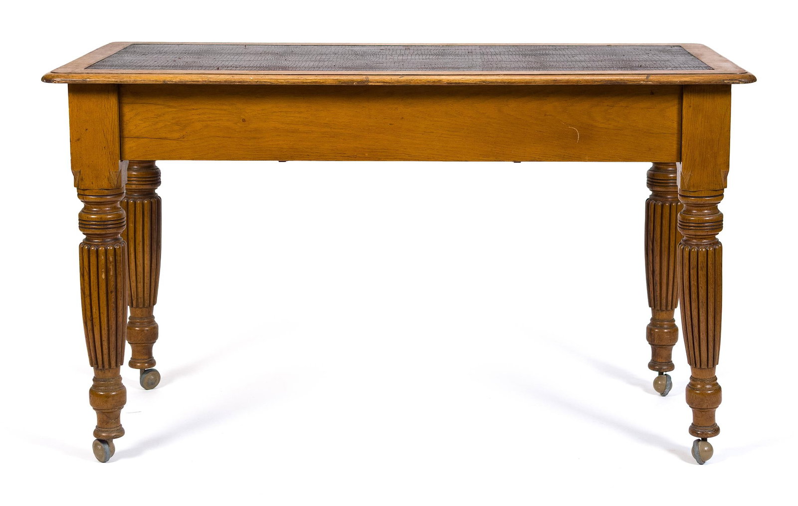 CA. 1820 REGENCY OAK LIBRARY TABLE. - 2