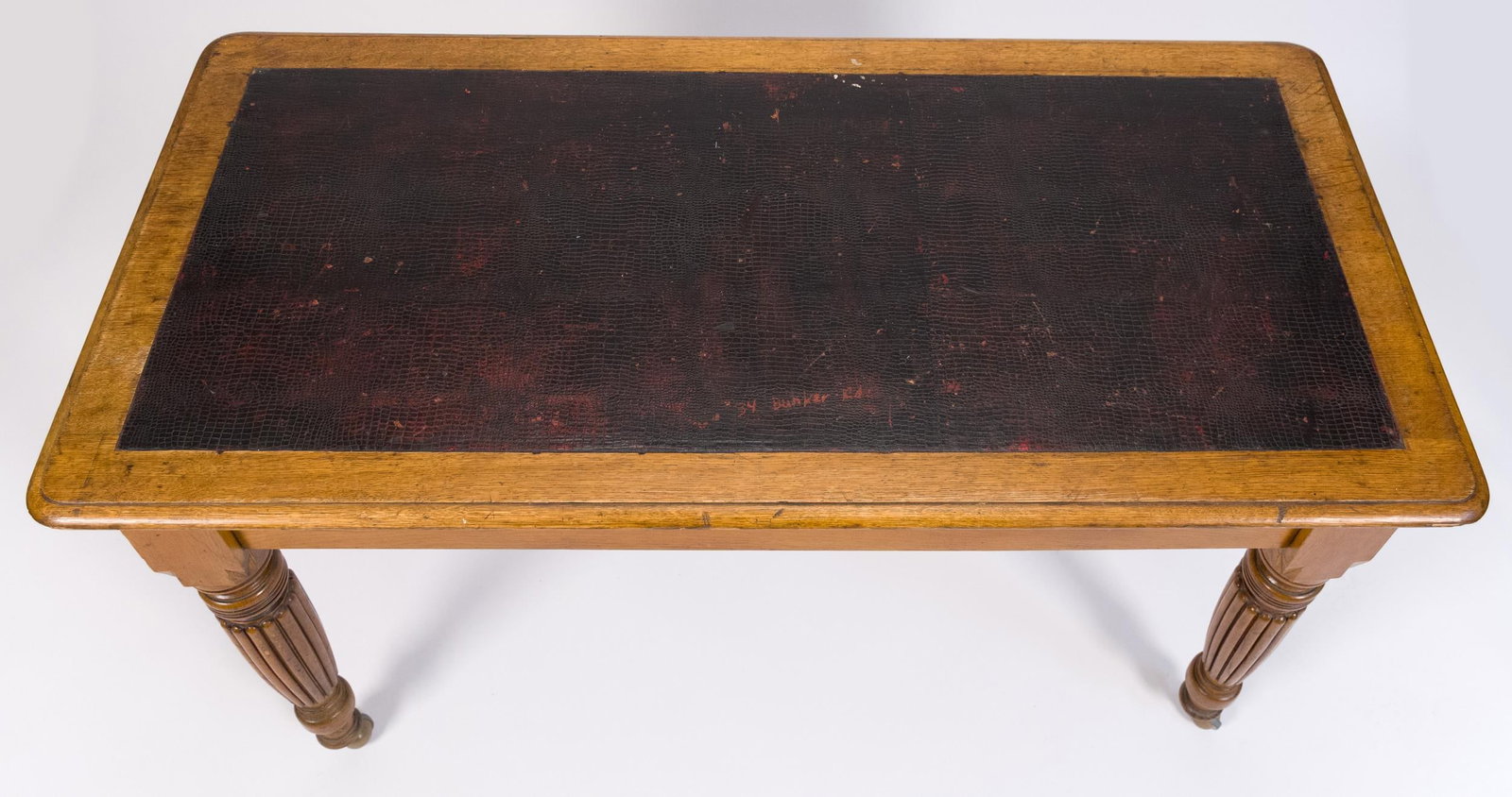 CA. 1820 REGENCY OAK LIBRARY TABLE. - 5