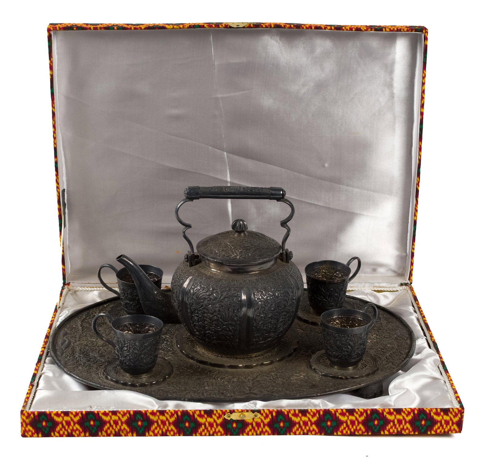 ASIAN 999 EXPORT SILVER TEA SET, 6PCS. - 2