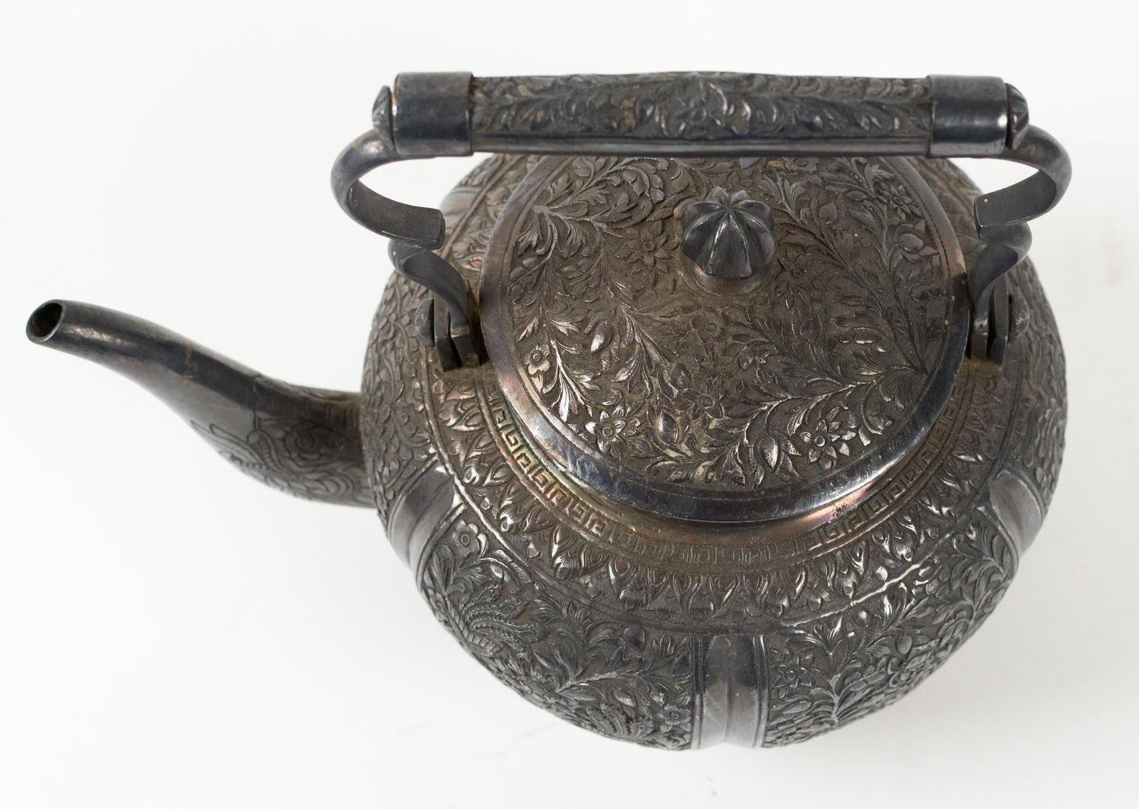 ASIAN 999 EXPORT SILVER TEA SET, 6PCS. - 6