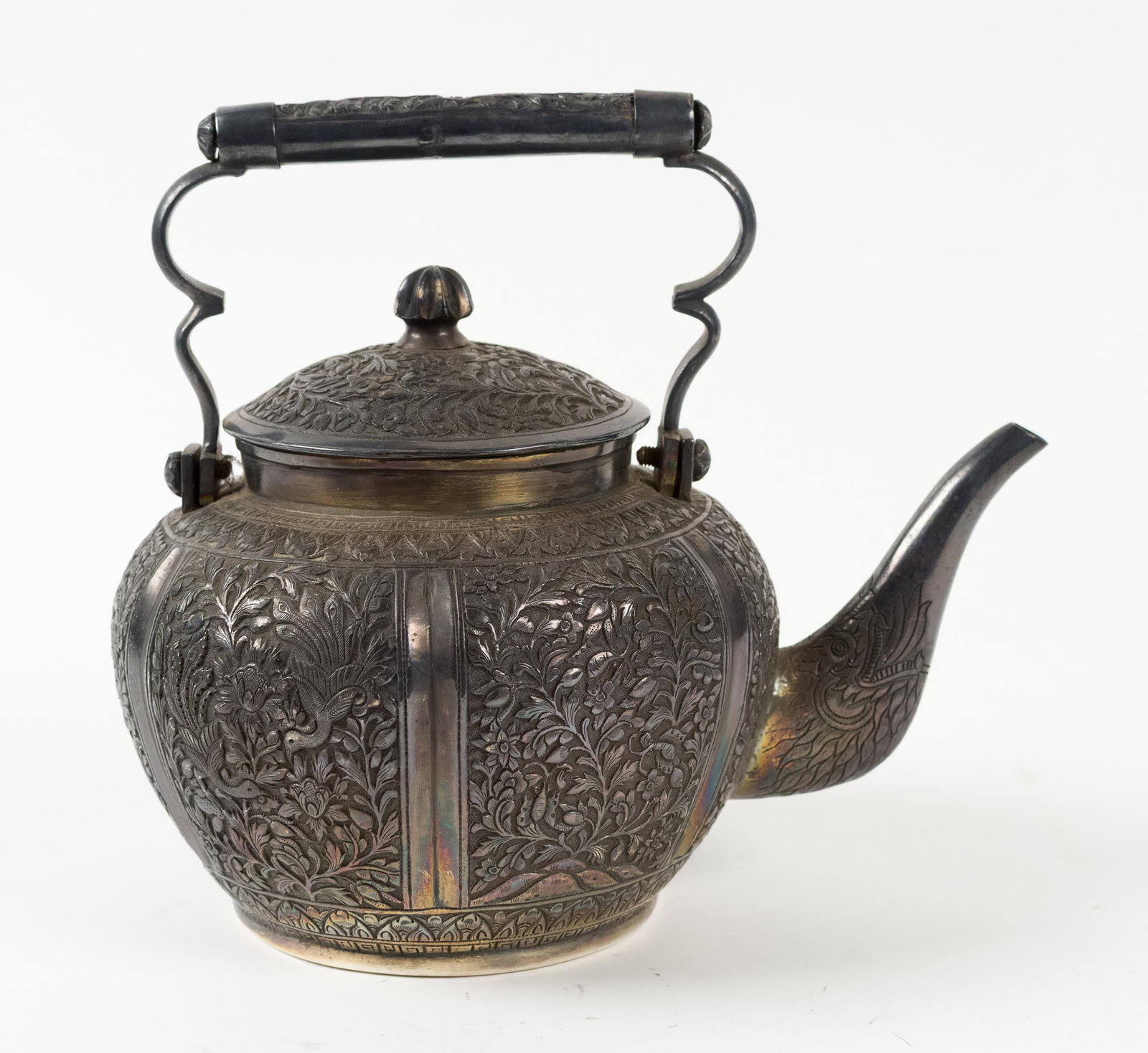 ASIAN 999 EXPORT SILVER TEA SET, 6PCS. - 7