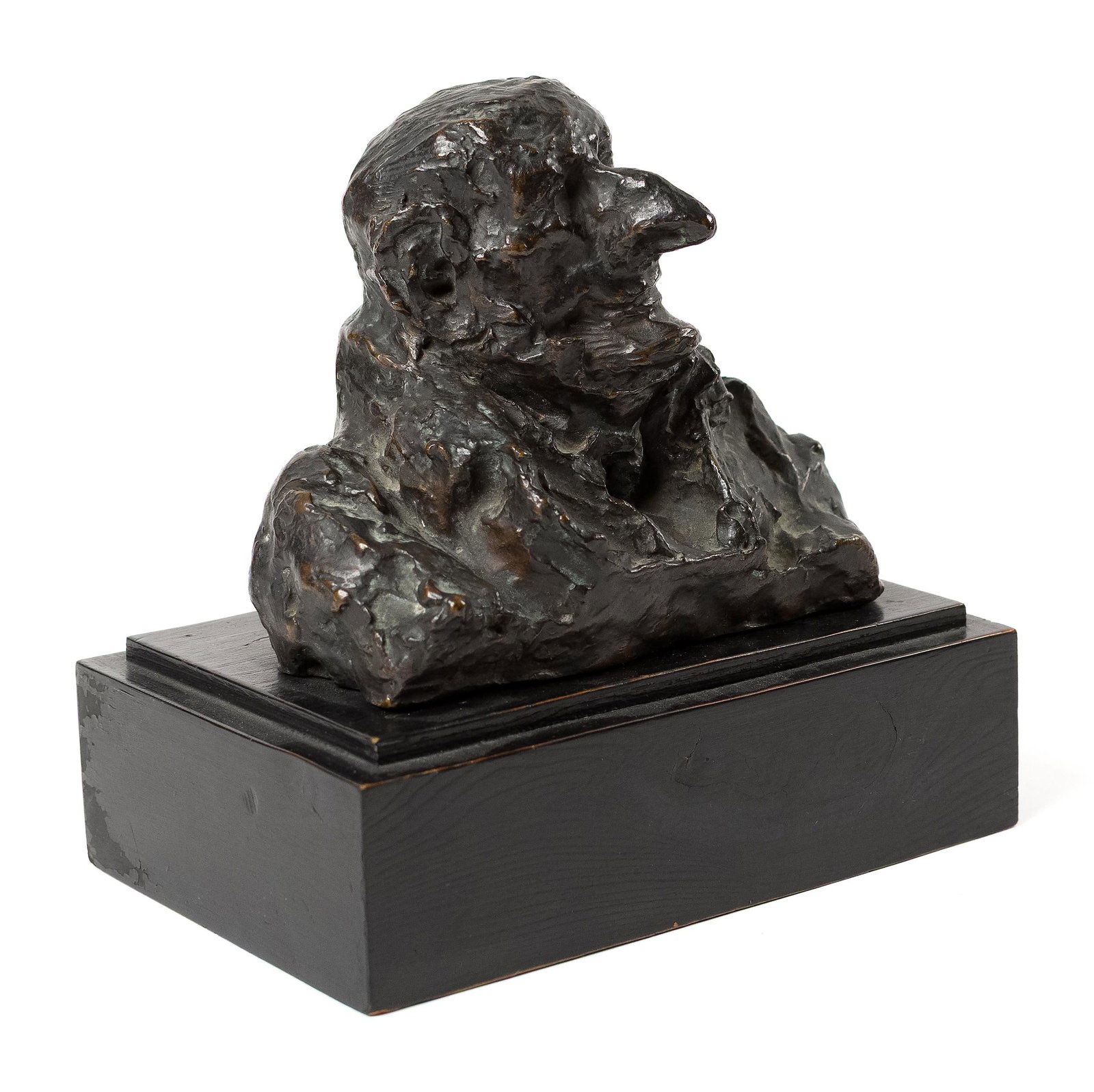 20TH C. DAUMIER BRONZE BUST COMTE D’ARGOUT.: A bronze bust of Antoine Maurice Apollinaire, Comte d’Argout, after Honoré Daumier (French, 1808-1879), from the series Les Célébrités du Juste Milieu modeled circa 1832 and cast by the