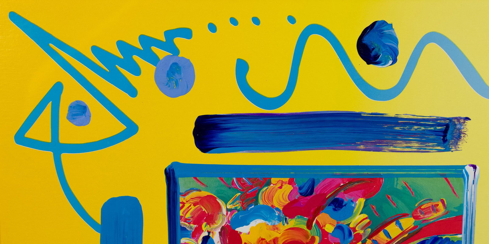 PETER MAX ACRYLIC, FLAG. - 4