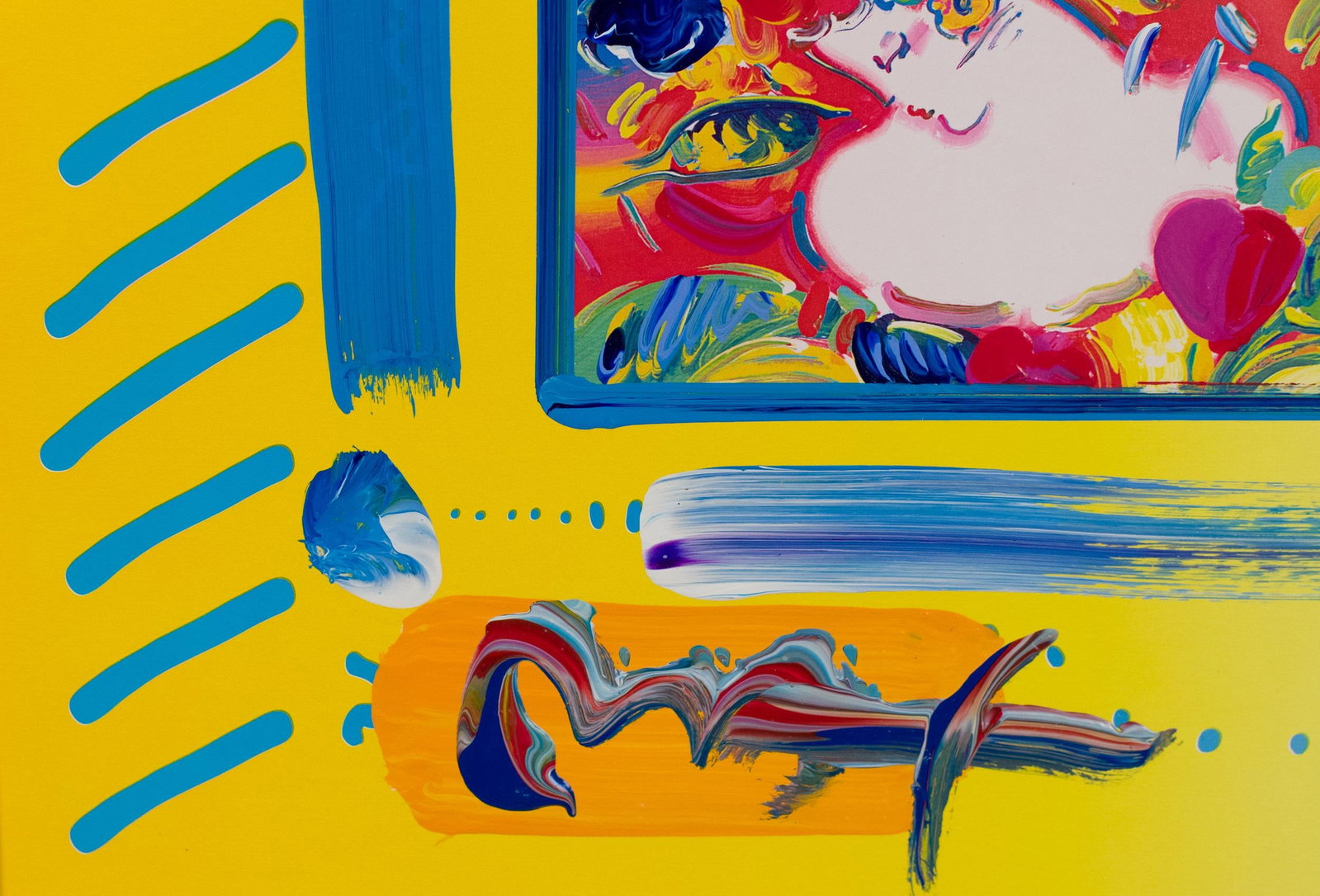 PETER MAX ACRYLIC, FLAG. - 6