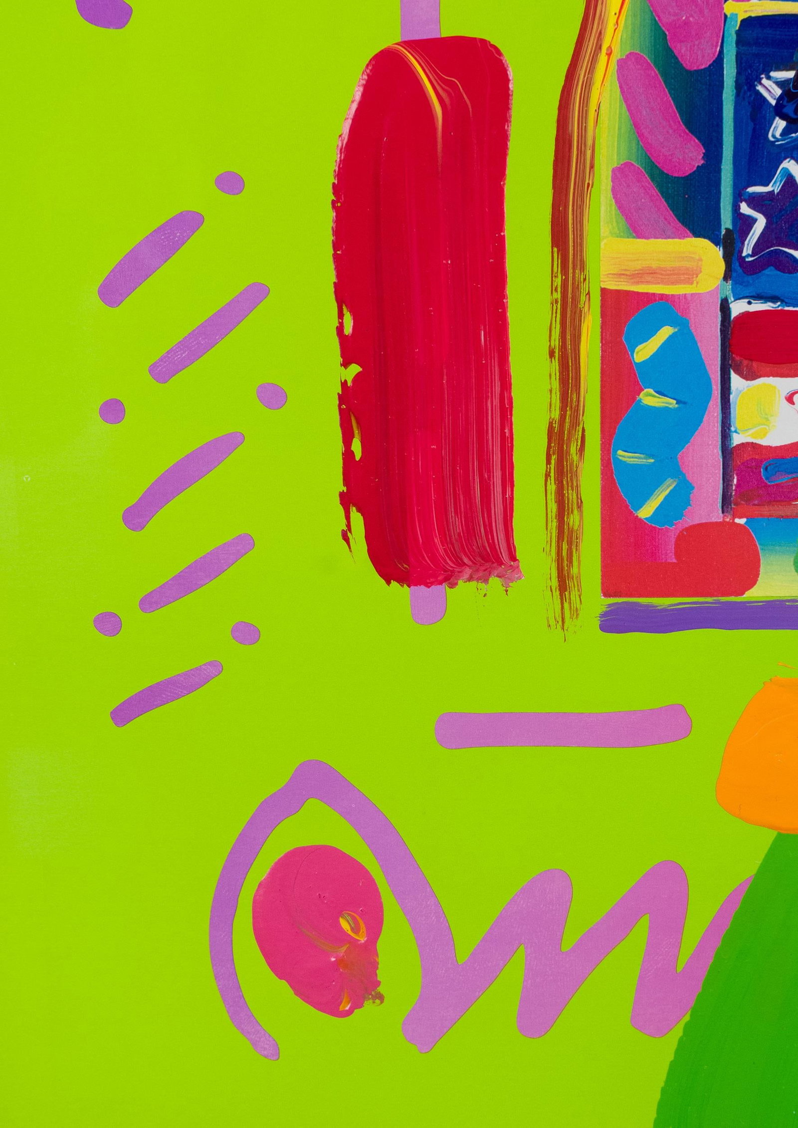 PETER MAX ACRYLIC, FLAG. - 6