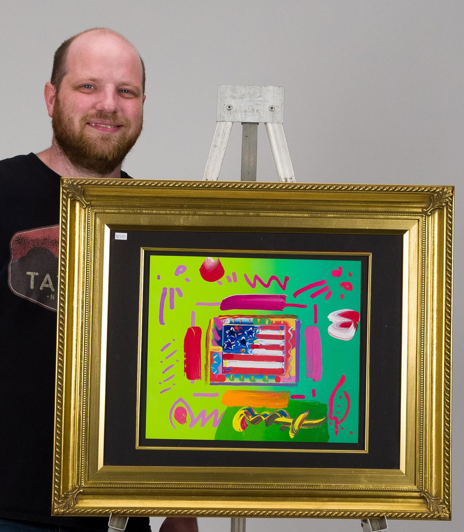 PETER MAX ACRYLIC, FLAG. - 8