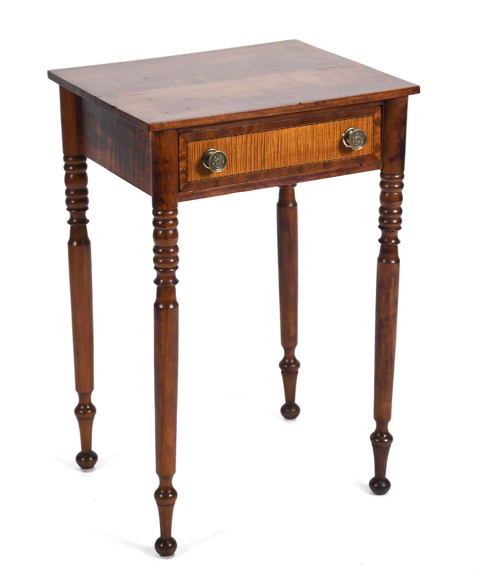 19TH C. AMERICAN FEDERAL MAPLE STAND. (1 of 12)