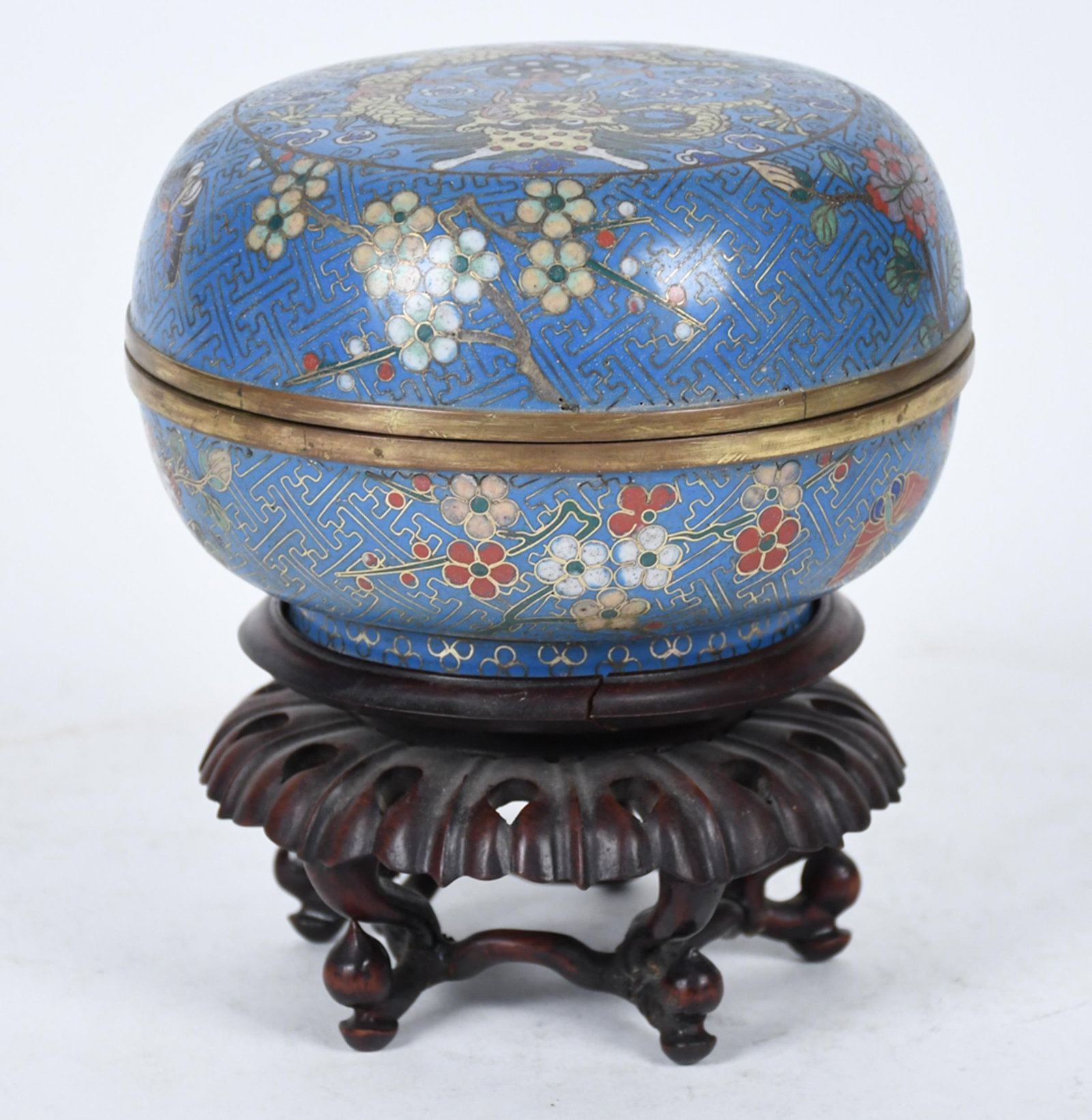 ANTIQUE CLOISONNE JAR - 6