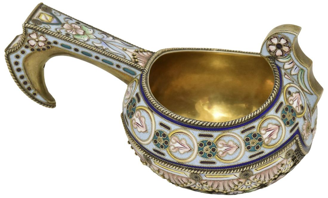 [Russian]. Silver kovsh.  Russia, Moscow. 20th century. (1 of 3)