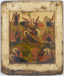 Russian icon "Nativity of Christ". - 16-17th century. - 32x27 cm.