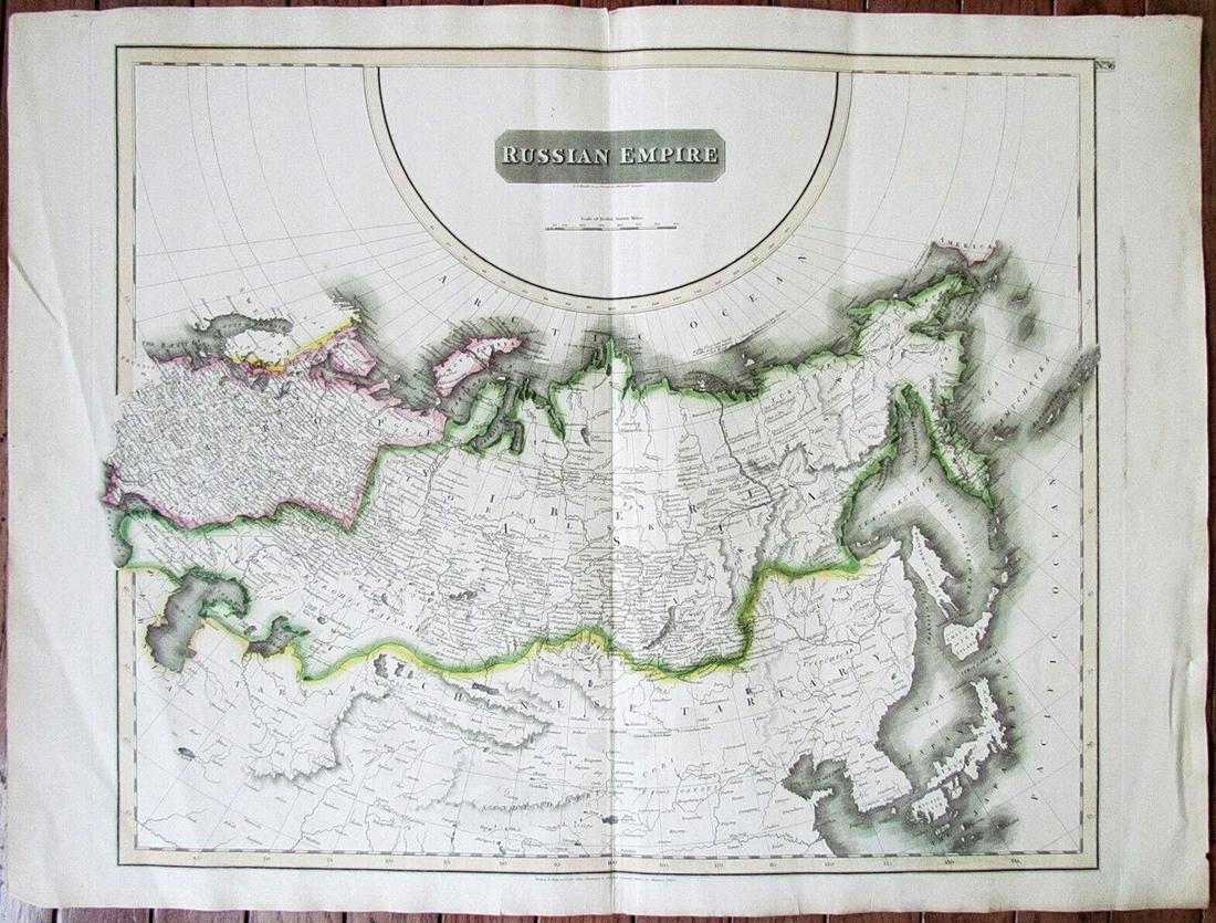 [Russian]. Geographical map of Russian Empire. - London, John Thomson&Co, 1814. - 53,3x71 cm.: [Russian]. Geographical map of Russian Empire. - London, John Thomson&Co, 1814. - 53,3x71 cm.