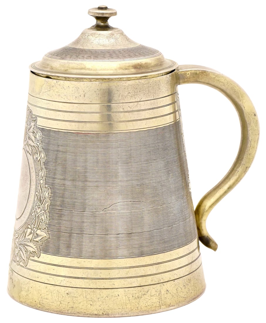 Russian silver tankard. - Russia, Moscow, 1873. - 11x8x12 cm; 217 g. (1 of 4)