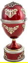 [Russian]. Easter egg with guilloche enamel and an elephant. - Russia, 20th cent. - Height: 22 cm.