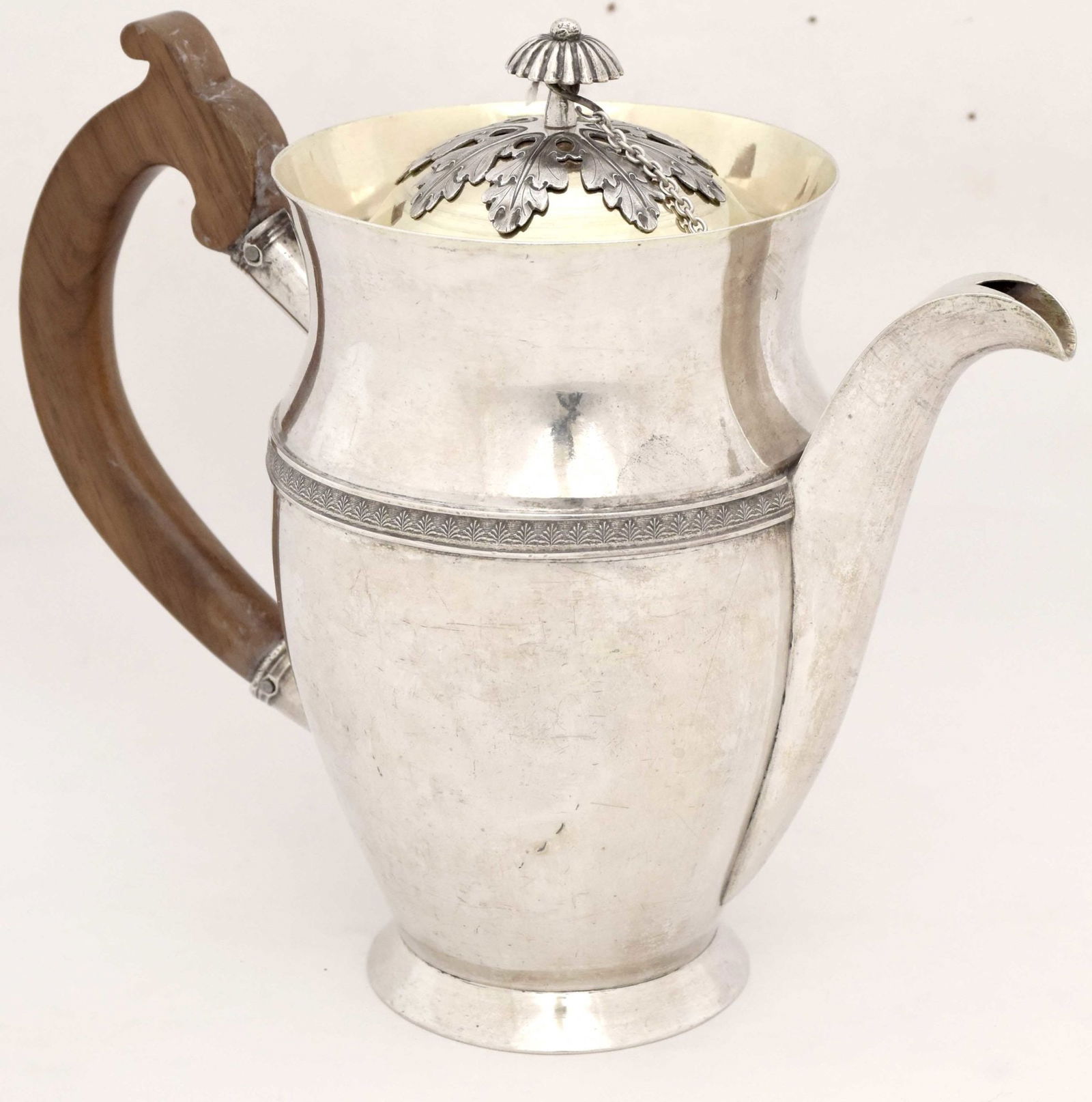 Russian silver teapot (coffee pot) with figurative lid. - Russia, Moscow, 1809. - 23x11x19 cm; 643 (1 of 5)