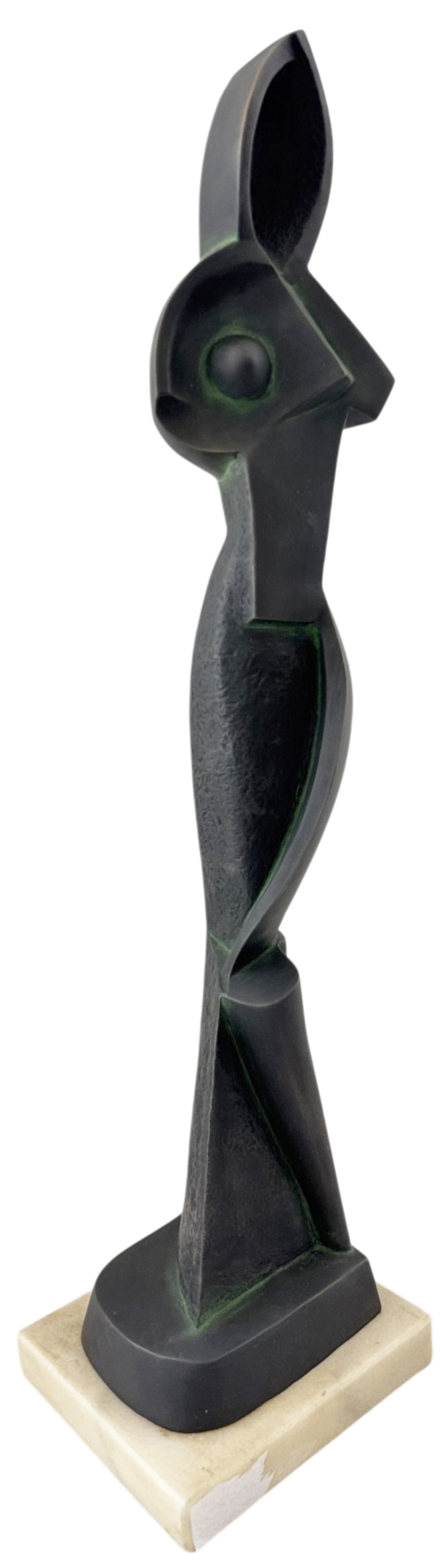 Alexander Archipenko. Metal figure. - Western Europe, 1914. - 71x18x16 cm.: Alexander Archipenko. Metal figure. - Western Europe, 1914. - 71x18x16 cm. Metal, ornamental stone. There is an author's signature at the bottom of the figure.