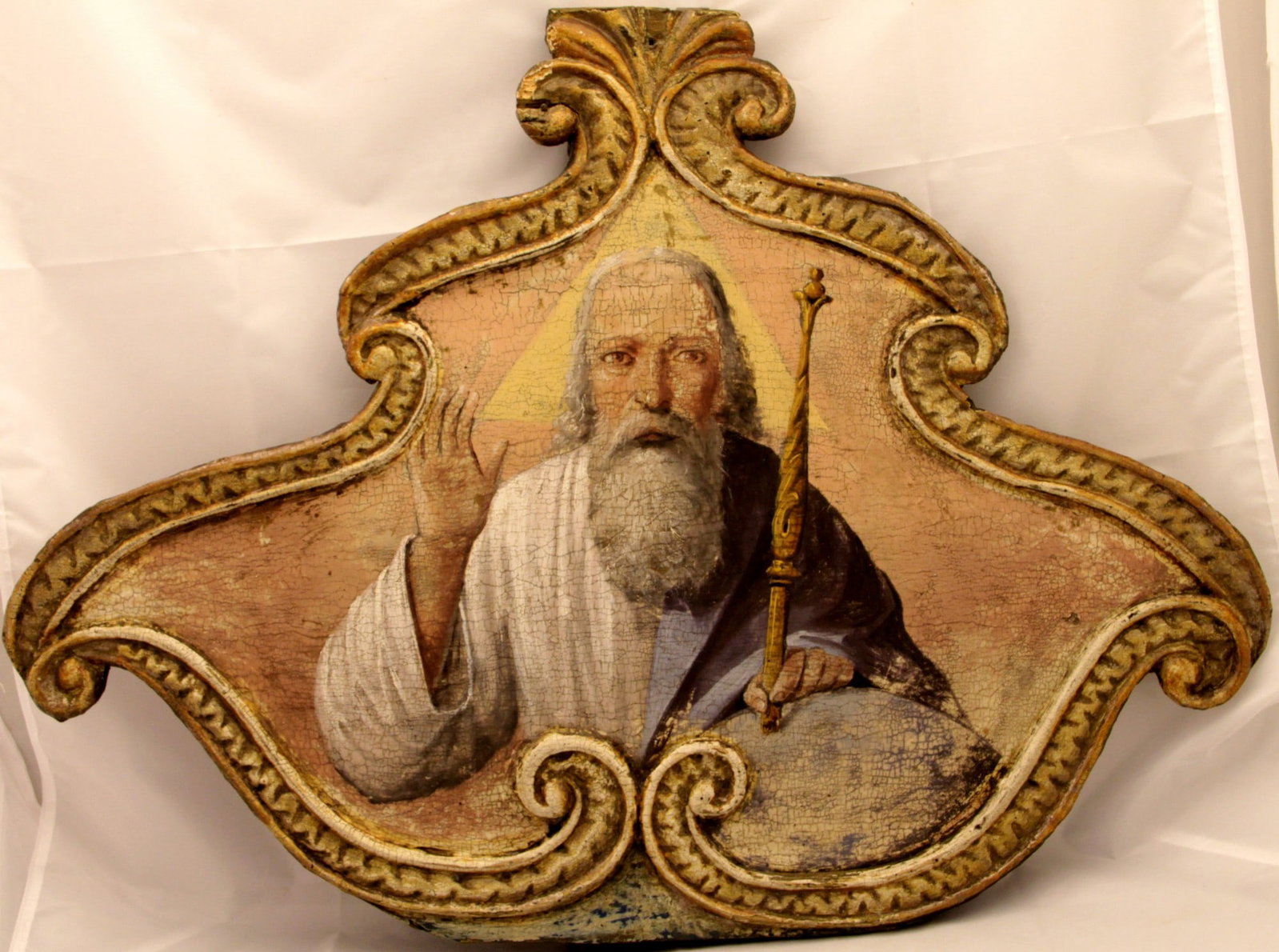 [Large]. Russian icon "Father God Sabaoth". - Russia, 18-19th century. - 50x67 cm.: [Large]. Russian icon "Father God Sabaoth". - Russia, 18-19th century. - 50x67 cm. Oil on wood; levkas.