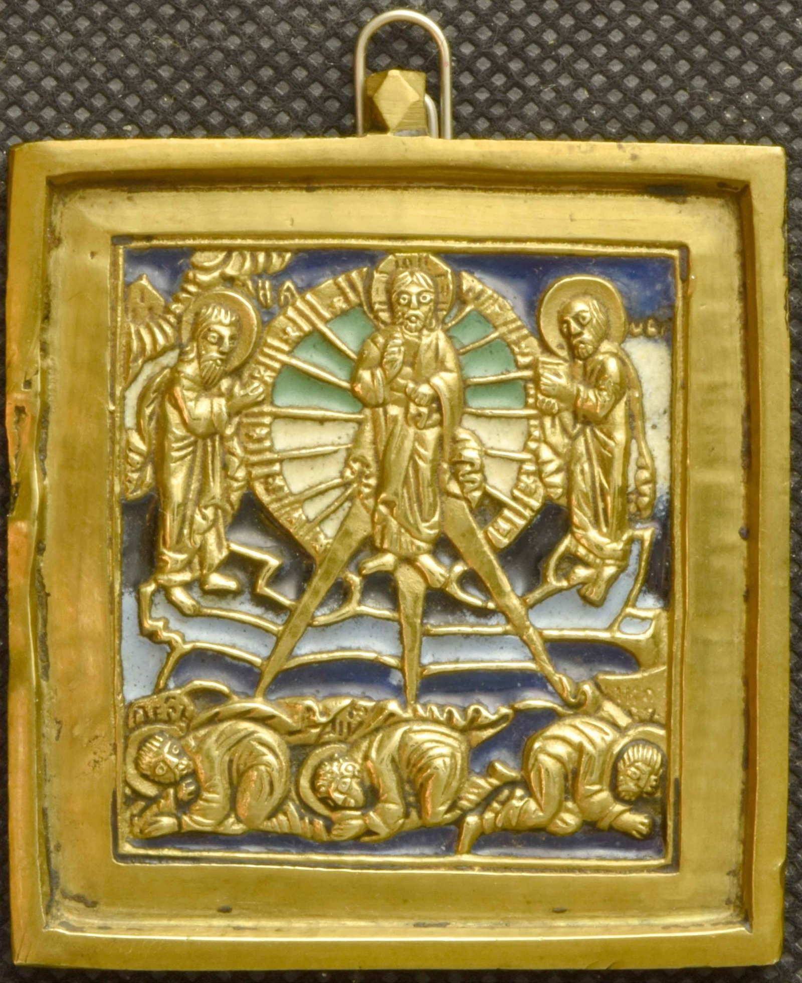 Russian icon "Transfiguration of Jesus Christ". - Russia, 19th century. - 5,1x6,5 cm. (1 of 2)