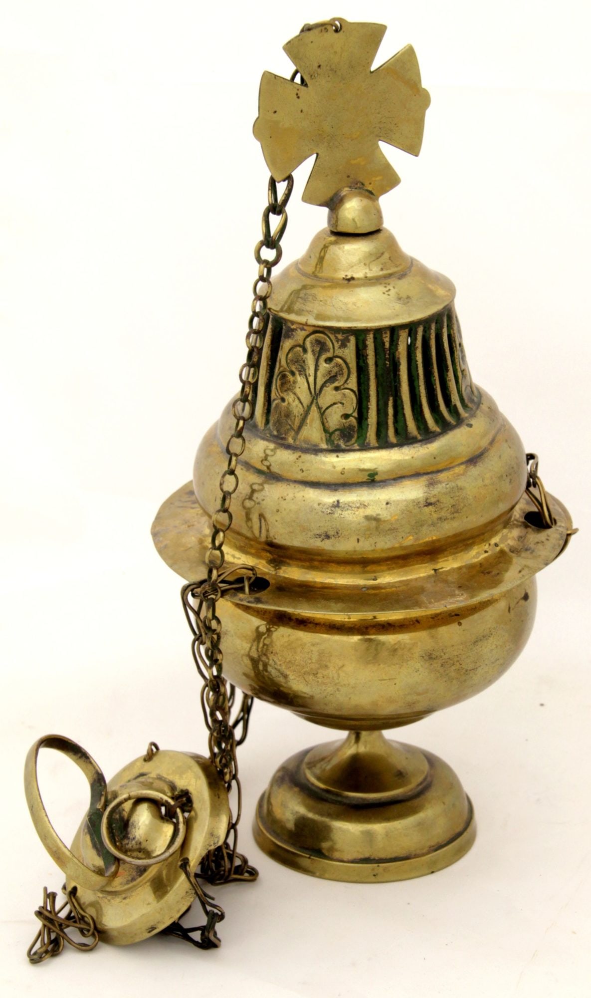Russian thurible with chain. - Russia, 19-20th century. - 13x28 cm. (1 of 1)