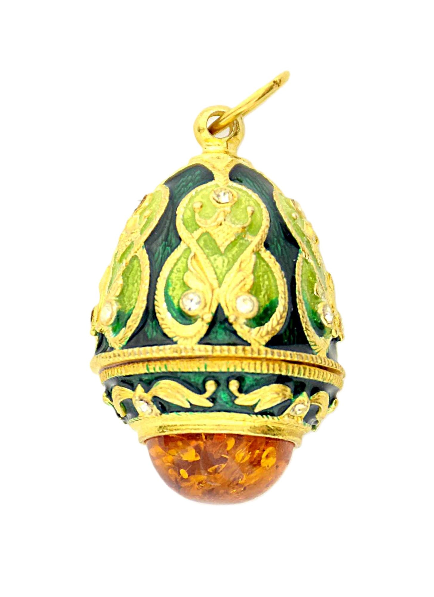 [Russian]. Silver pendant in the form of an Easter egg. - Russia, 20th century. - 1,5x3 cm. (1 of 2)