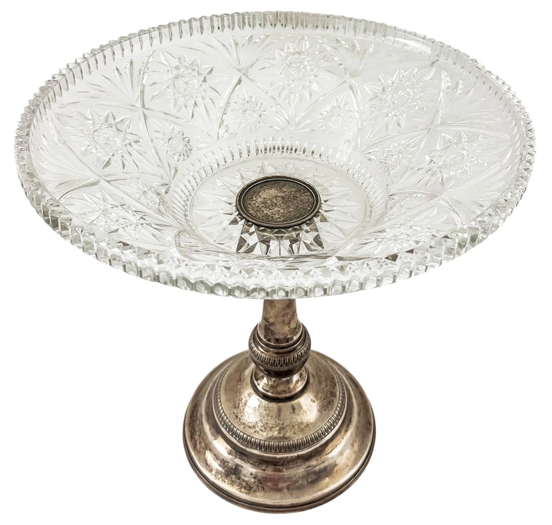 [Russian. Large]. Silver fruit vase. - Russia, early 20th century. - 32x32x32 cm. Weight: 2720 g. (1 of 4)