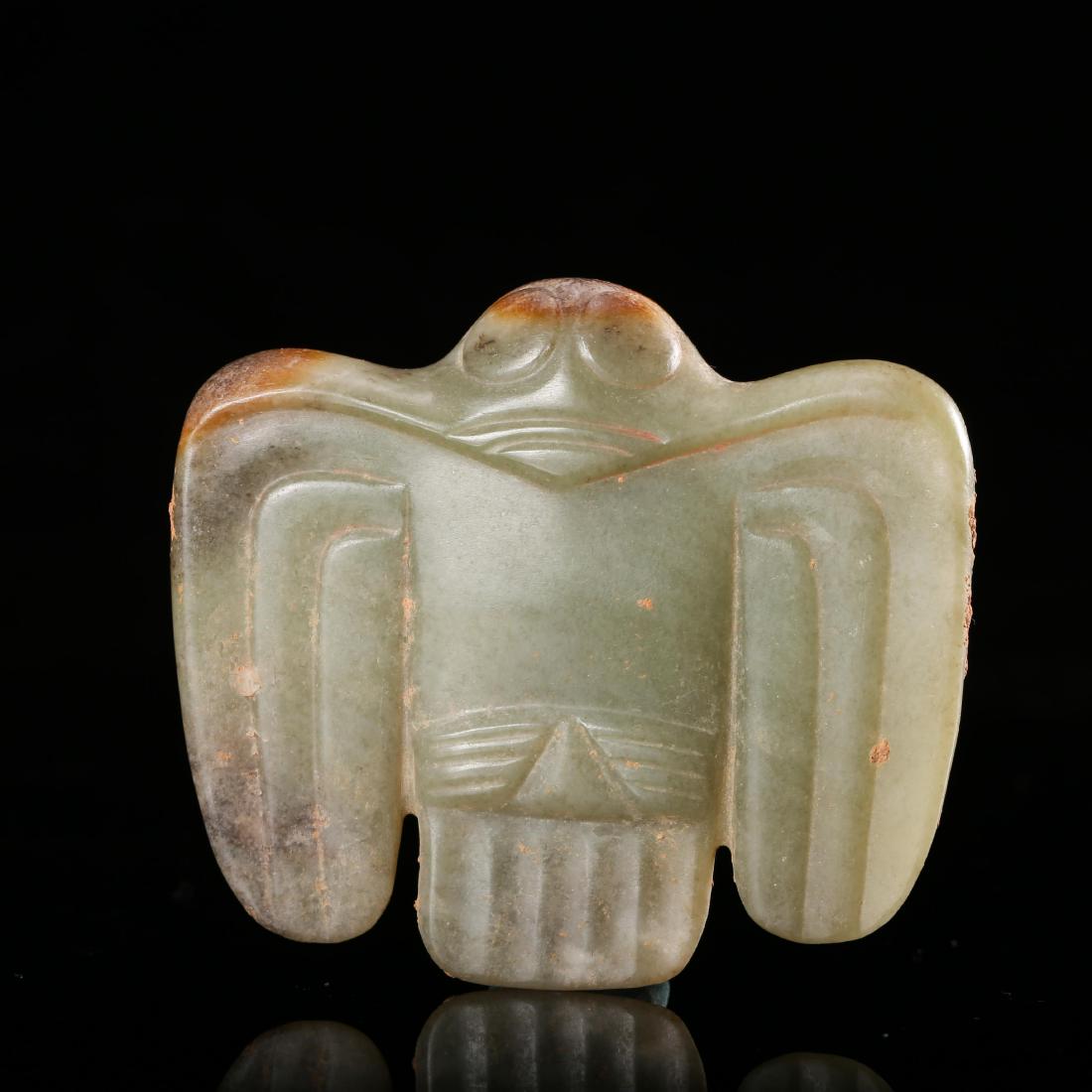 CHINESE NEOLITHIC JADE FALCON PENDANT (1 of 8)