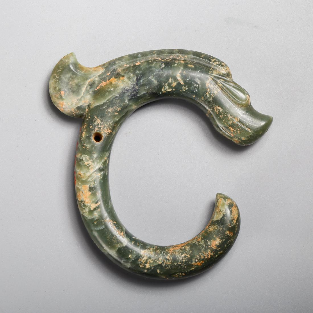 CHINESE NEOLITHIC JADE DRAGON PENDANT (1 of 5)