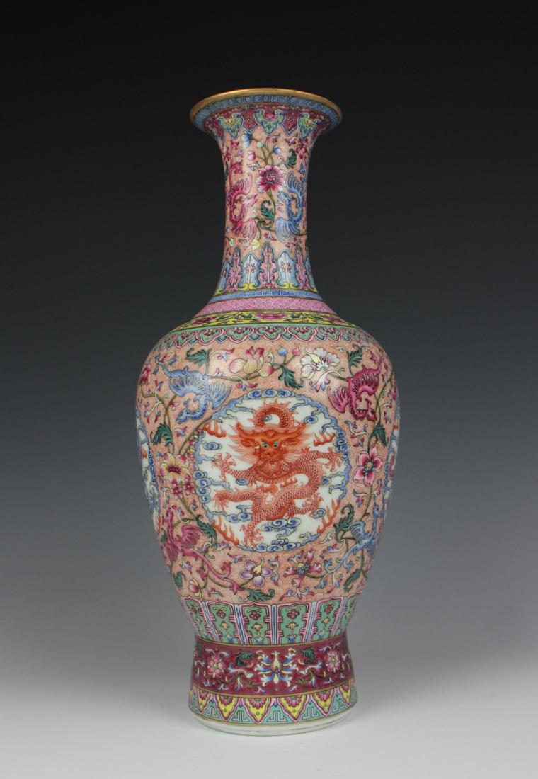 CHINESE FAMILLE ROSE PORCELAIN VASE (1 of 6)