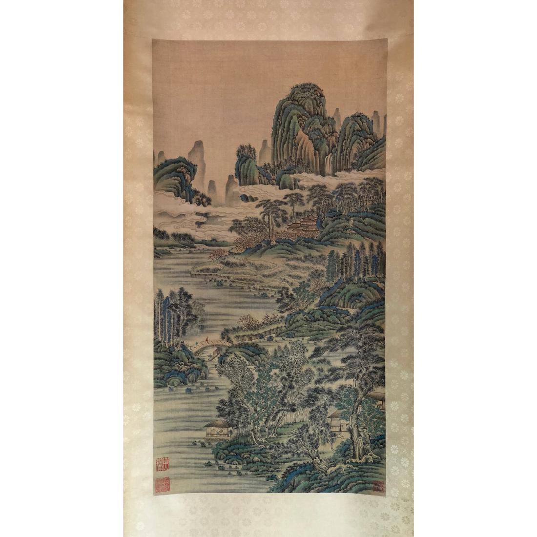 CHINESE INK AND COLOR LANDSCAPE PAINTING (1 of 8)