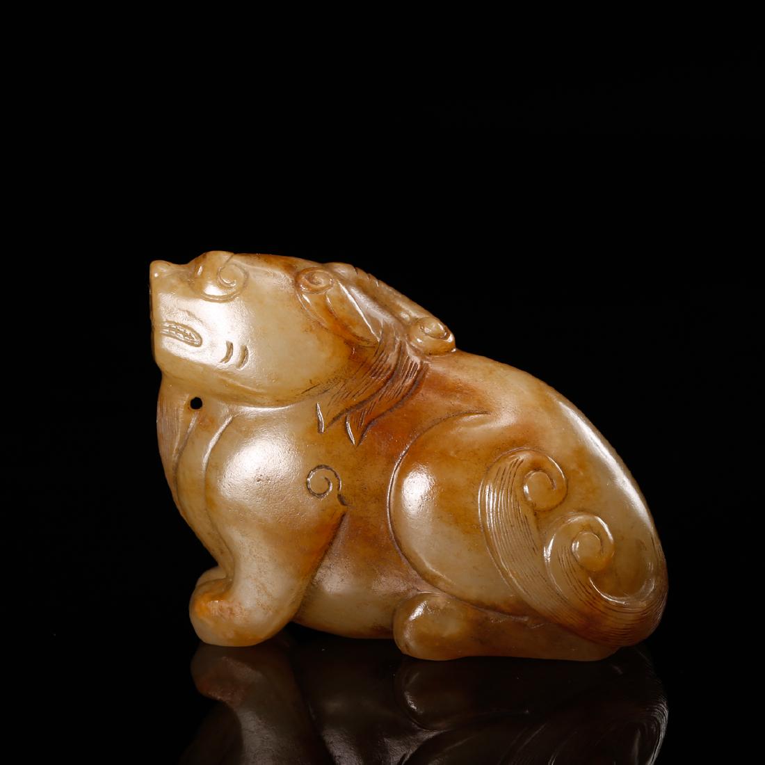 CHINESE JADE CARVED BEAST (1 of 9)