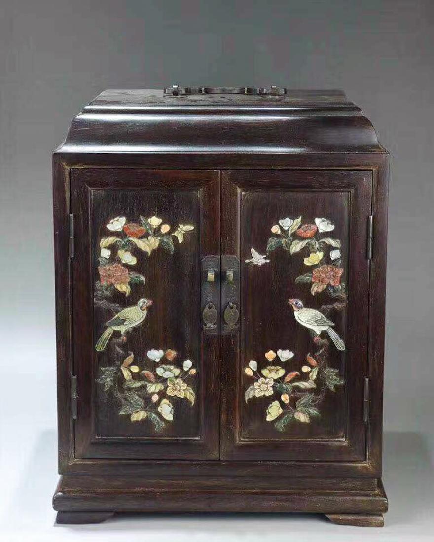 CHINESE ROSEWOOD CABINET WITH INLAID (1 of 18)