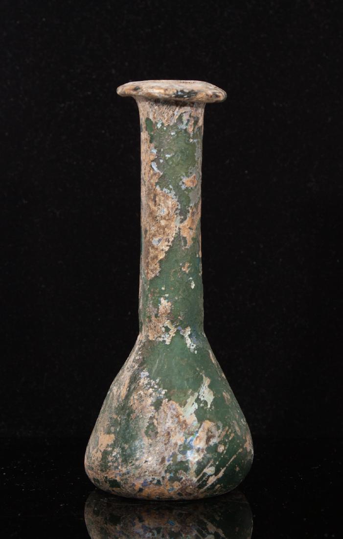ANCIENT ROMAN GLASS FLASK (1 of 4)