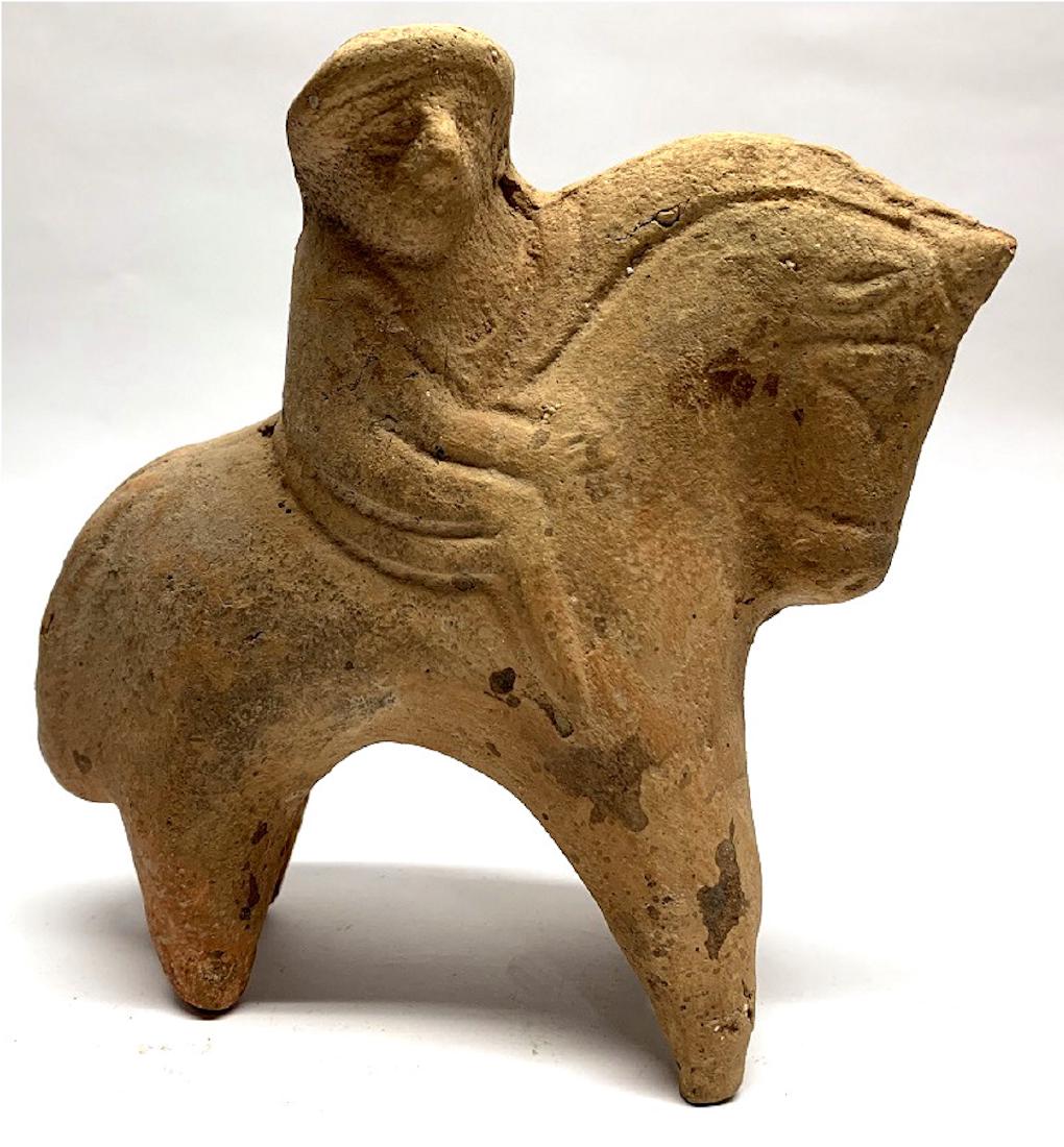 ANCIENT GREEK BOEOTIAN CLAY HORSE STATUE FIGURE (1 of 3)