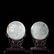 CHINESE PAIR OF QING DY. WHITE JADE TABLE SCREENS - 2