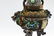 CHINESE SILVER ENAMEL DRAGON CENSER - 7