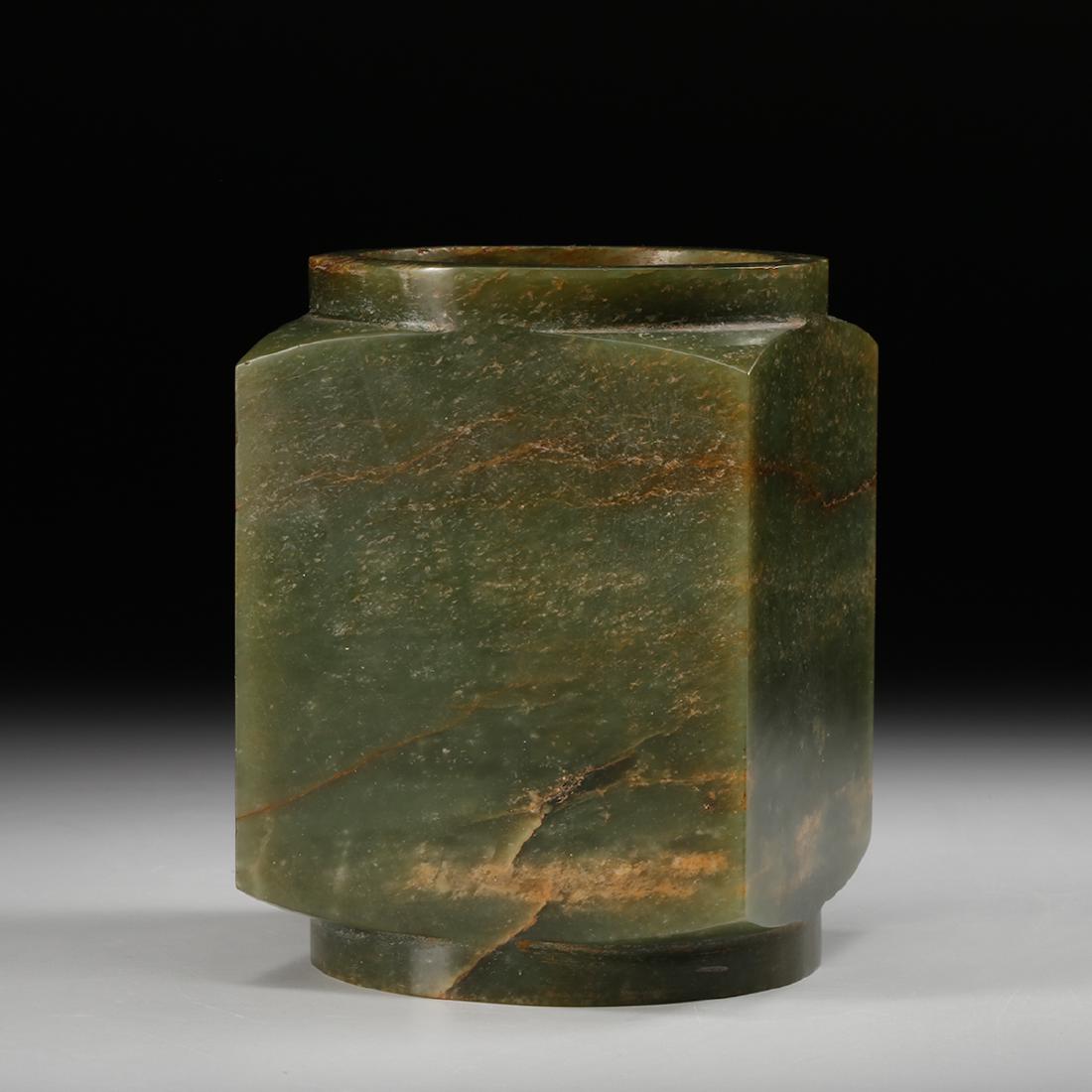 CHINESE CELADON JADE CONG (1 of 9)