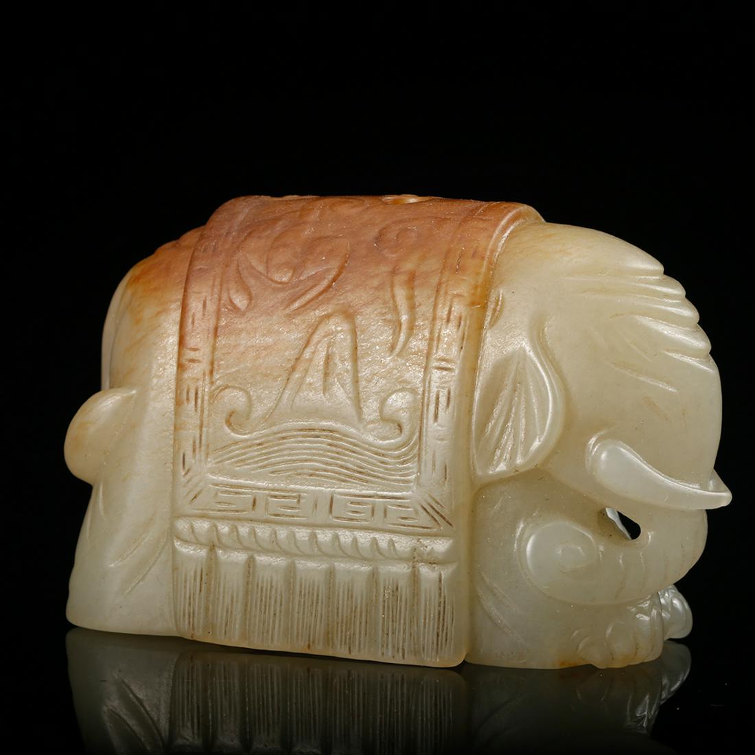 CHINESE CELADON JADE ELEPHANT (1 of 8)