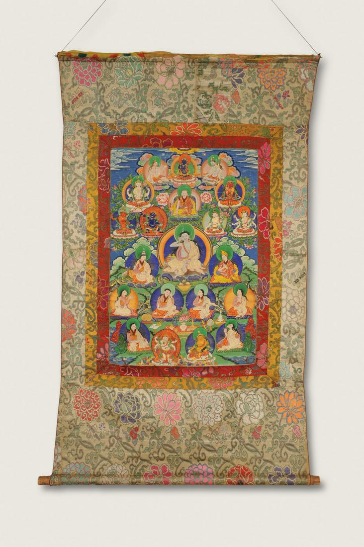 TIBETAN THANGKA OF MILAREPA (1 of 14)
