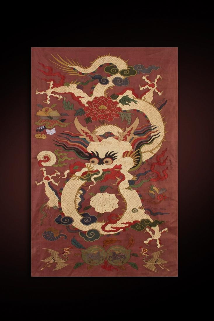 CHINESE KESI EMBROIDERY DRAGON DRAPERY (1 of 9)
