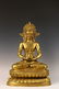 A Chinese Bronze Gilding Sitting Buddha Statue